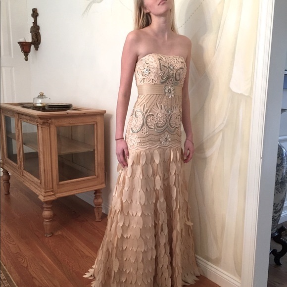 SUE WONG Nocturne Collection Formal Beaded Gown for Wedding, Red Carpet, Rare - Picture 3 of 12